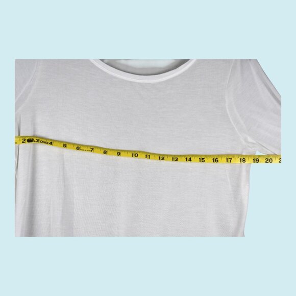 VINCE Shirt Women's Medium White Long Sleeve Contrast 100% Modal & 100% Silk - Picture 8 of 10